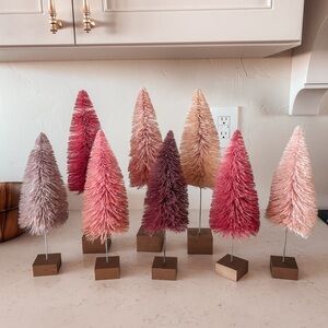 Bottle brush Christmas trees